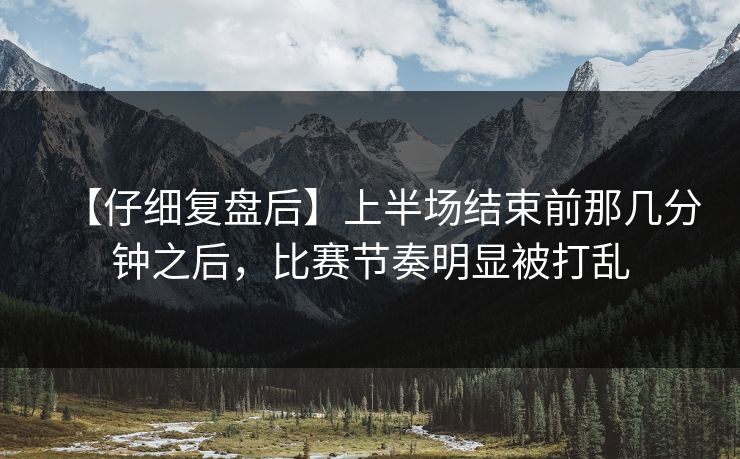 【仔细复盘后】上半场结束前那几分钟之后，比赛节奏明显被打乱