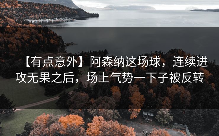 【有点意外】阿森纳这场球，连续进攻无果之后，场上气势一下子被反转
